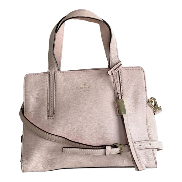 Kate Spade pebbled leather handbag with 14-karat gold plated hardware. - Picture 2 of 10